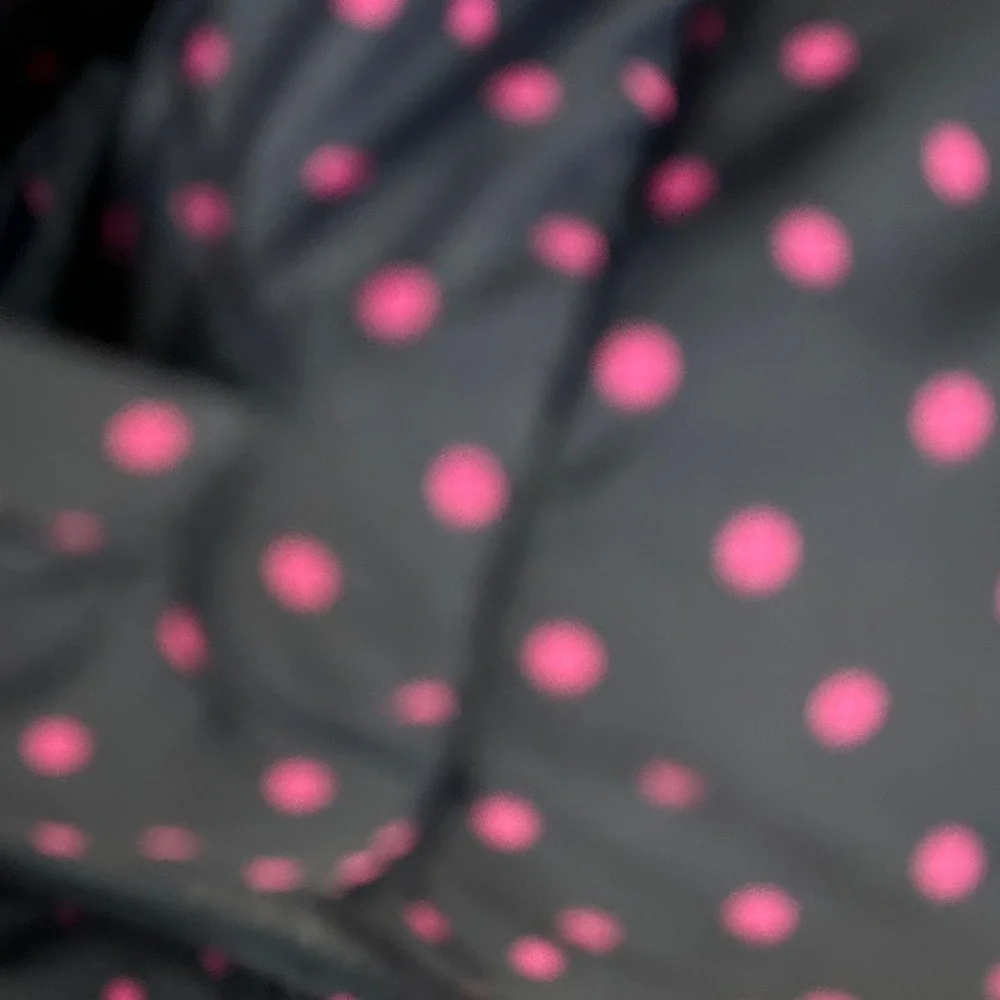 Old Navy Girl Puffer Vest Navy Pink Polka Dot Zip Front Mock Neck Sleeveless